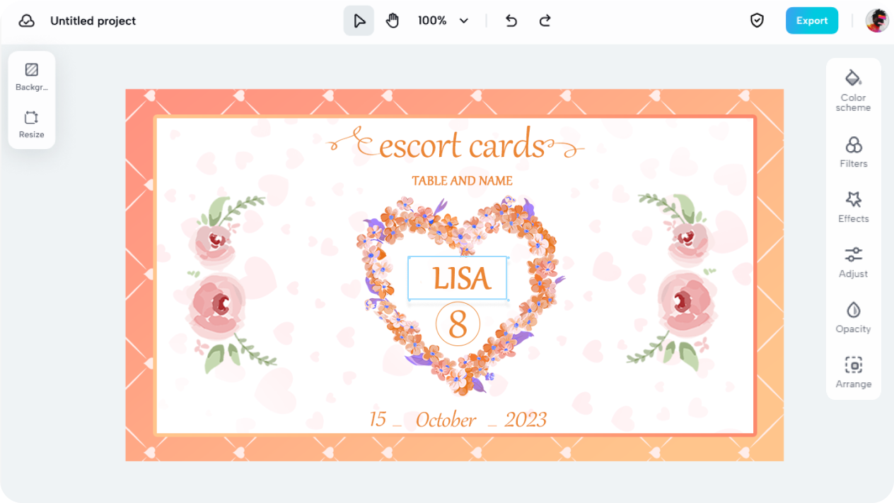 Create--escort -cards